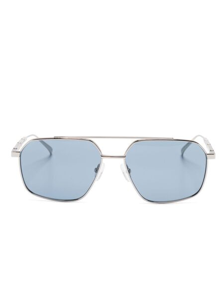  Alexander Mcqueen Eyewear Pilot-frame Sunglasses - Silver 