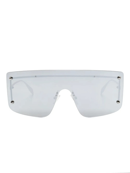  Alexander Mcqueen Eyewear Spike Studs Mask Sunglasses - Silver 