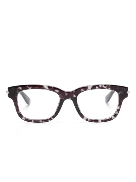  Alexander Mcqueen Eyewear Tortoiseshell-effect Glasses - Black 