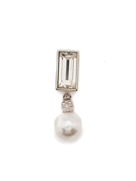  Alexander Mcqueen Faux-pearl Embellished Earring - 1221 Palladium 