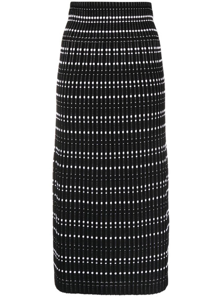  Alexander Mcqueen Fitted Midi Skirt - Black 