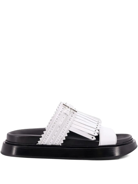  Alexander Mcqueen Fringe-detail Sandals - White 