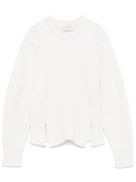 Alexander Mcqueen Geometric-pattern Sweater - Neutrals 