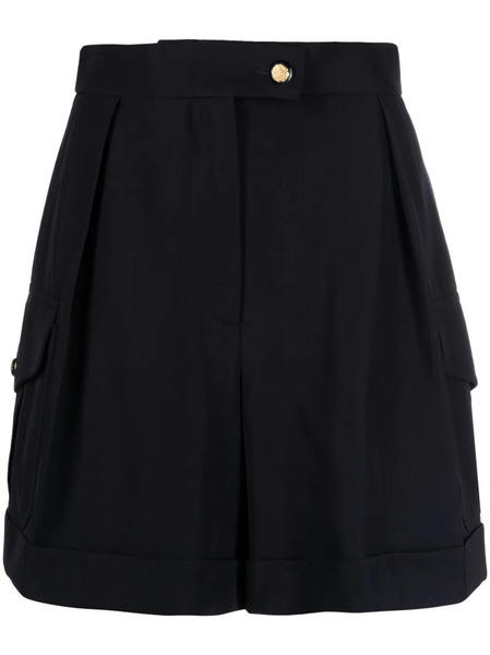  Alexander Mcqueen High-waisted Cargo Shorts - Blue 
