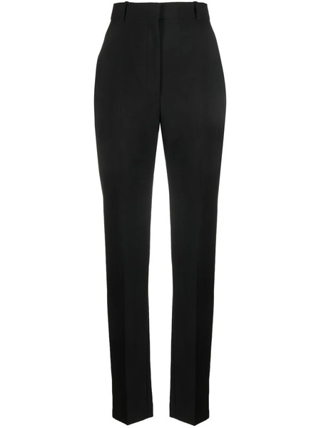  Alexander Mcqueen High-waisted Tailored Wool Trousers - Black 