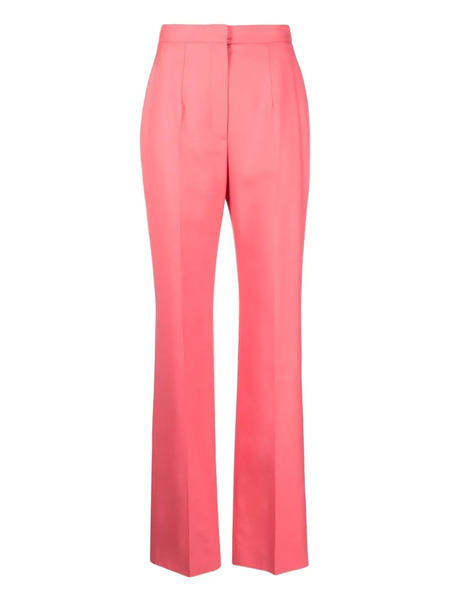  Alexander Mcqueen High-waisted Tailored Wool Trousers - Pink 
