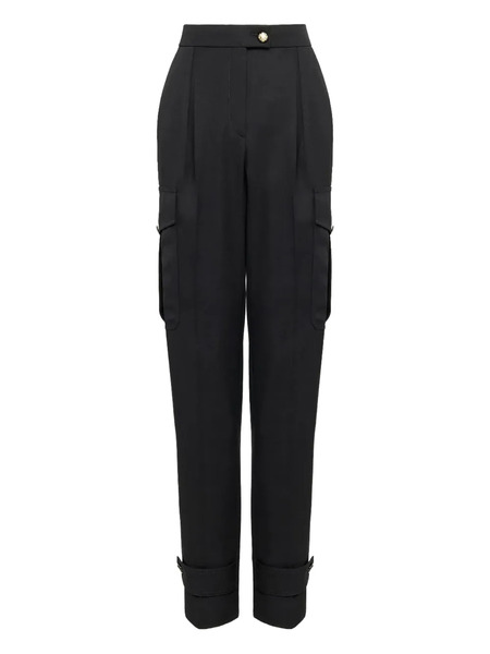  Alexander Mcqueen High-waisted Wool Trousers - Black 