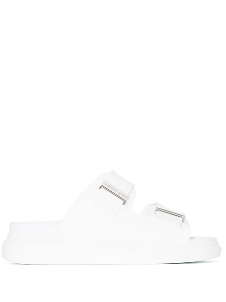  Alexander Mcqueen Hybrid Flatform Slides - White 