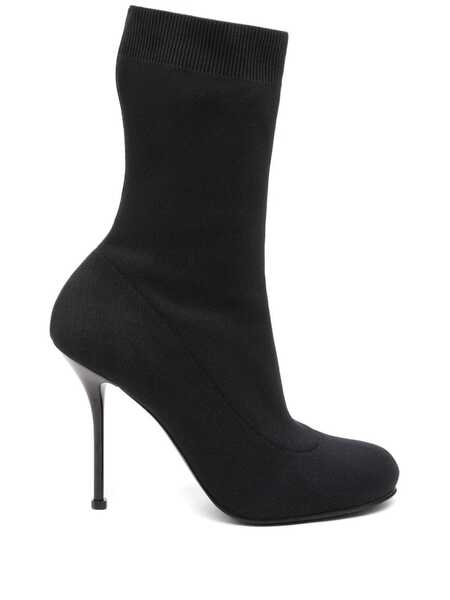 Alexander Mcqueen Knit 90mm Boots - Black 