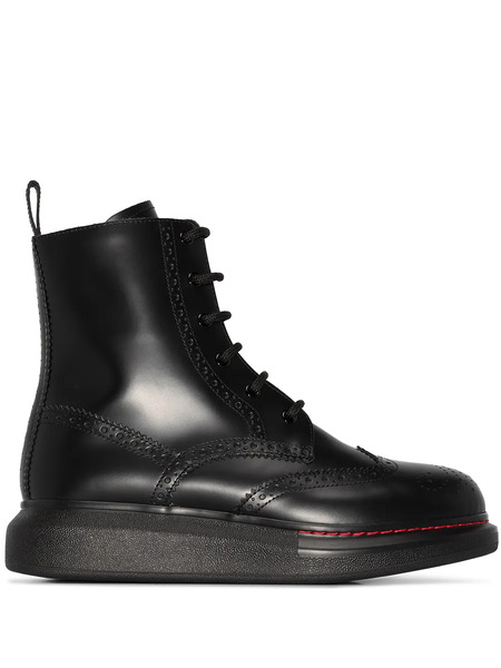  Alexander Mcqueen Lace-up Combat Boots - Black 