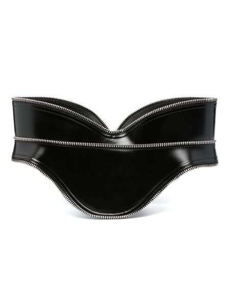  Alexander Mcqueen Leather Corset Belt - Black 