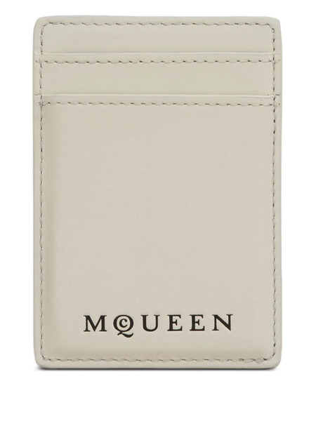  Alexander Mcqueen Logo-detail Leather Cardholders - White 