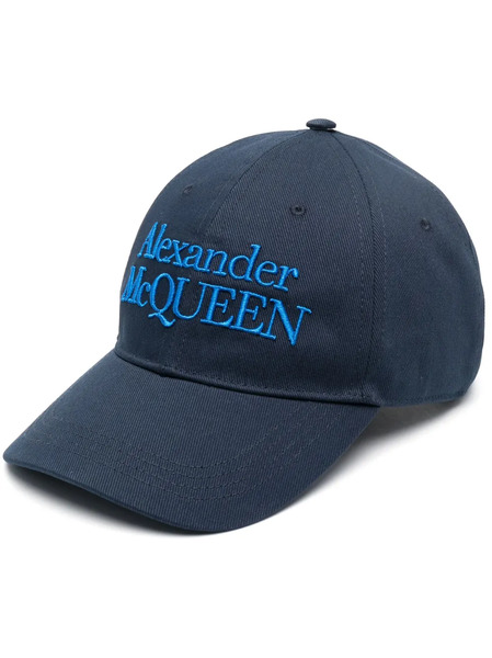  Alexander Mcqueen Logo-embroidered Baseball Cap - Blue 