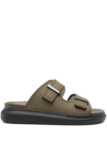  Alexander Mcqueen Logo-engraved Sandals - Green 