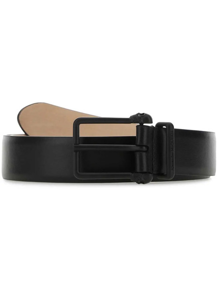  Alexander Mcqueen Logo Paint Print Belt - Black 
