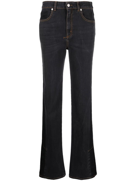  Alexander Mcqueen Logo-patch Bootcut Jeans - Black 