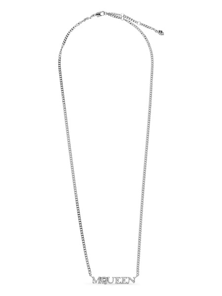  Alexander Mcqueen Logo-pendant Necklace - Silver 