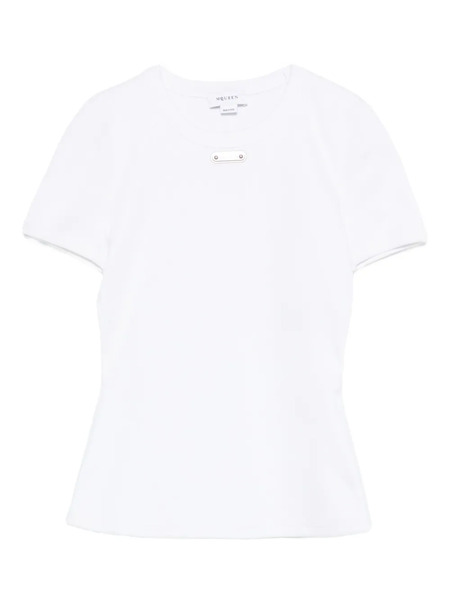  Alexander Mcqueen Logo-plaque Knitted Top - White 