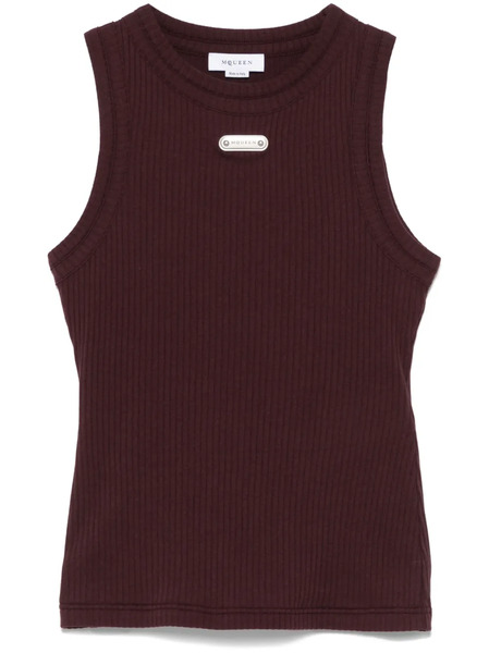  Alexander Mcqueen Logo-plaque Tank Top - Red 
