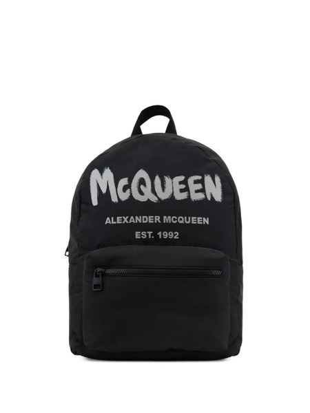  Alexander Mcqueen Logo-print Backpack - Black 