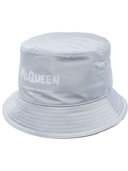  Alexander Mcqueen Logo-print Bucket Hat - Grey 
