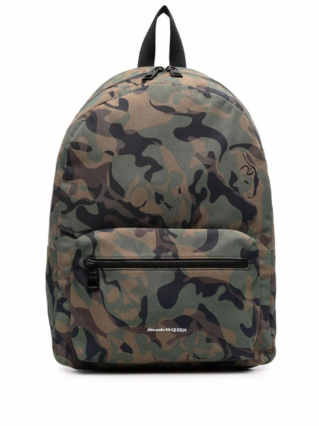  Alexander Mcqueen Logo-print Camouflage Backpack - Green 