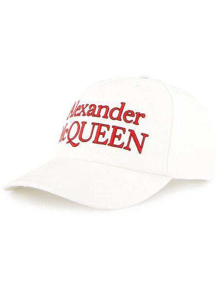  Alexander Mcqueen Logo Print Cap - White 