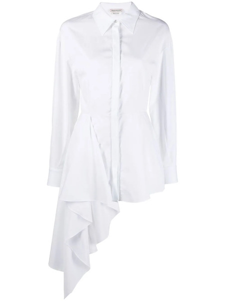  Alexander Mcqueen Long-sleeve Asymmetric Shirt - White 