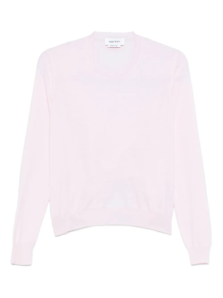  Alexander Mcqueen Long-sleeve Crew-neck Top - Pink 