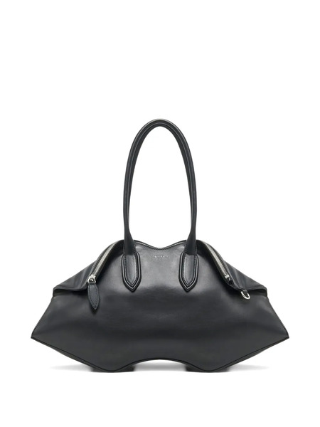  Alexander Mcqueen Manta Leather Shoulder Bag - Black 
