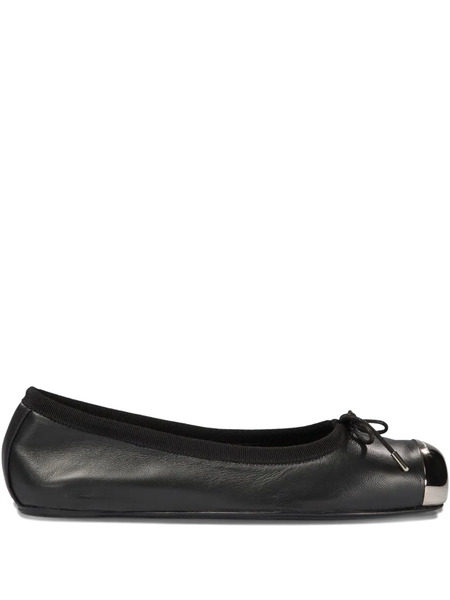  Alexander Mcqueen Metal Toe-cap Ballet Pumps - Black 