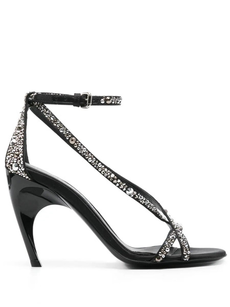  Alexander Mcqueen 95mm Armadillo Sandals - Black 