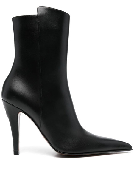  Alexander Mcqueen 100mm Birdee Ankle Boots - Black 