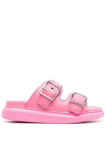  Alexander Mcqueen 50mm Double-buckle Sandals - Pink 