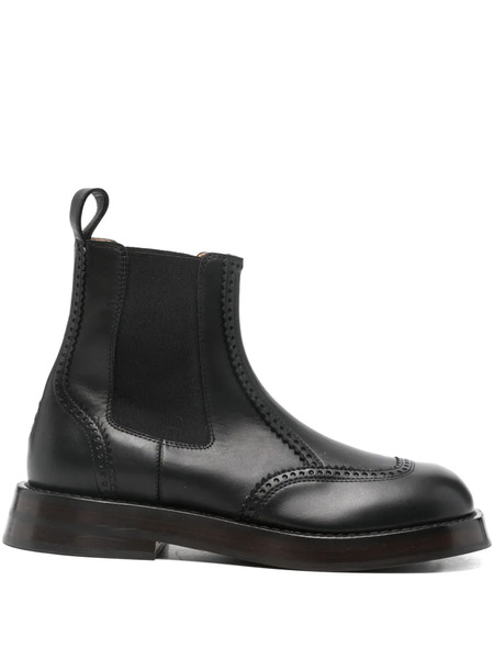  Alexander Mcqueen 30mm Leather Boots - Black 