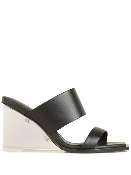 Alexander Mcqueen 75mm Leather Sandals - Black 
