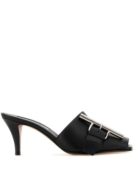  Alexander Mcqueen 70mm Leather Sandals - Black 