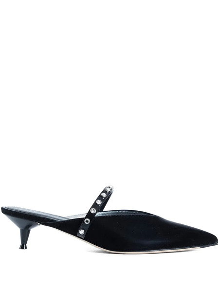  Alexander Mcqueen 50mm Revel Embellished Slingback Mules - Black 