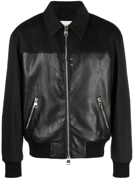  Alexander Mcqueen Panelled Zipped Bomber Jacket - Black 