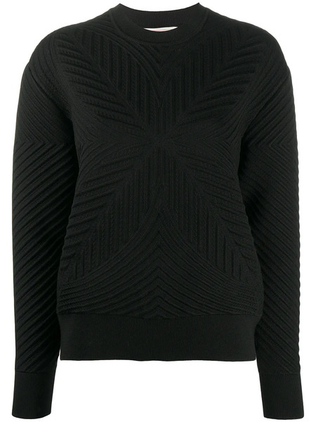  Alexander Mcqueen Patterned Rib-knit Jumper - Black 