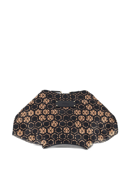  Alexander Mcqueen Pre-owned Manta Printed Leather Clutch - Black 