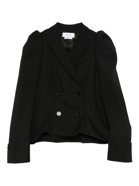  Alexander Mcqueen Puff-sleeve Double-breasted Jacket - Black 