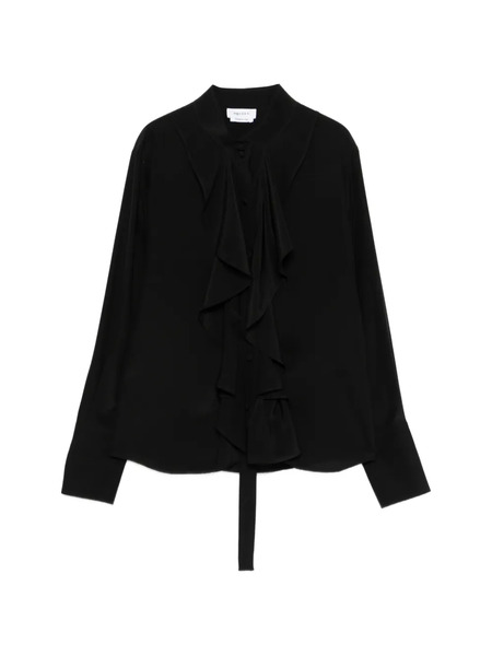  Alexander Mcqueen Ruffled-detail Blouse - Black 