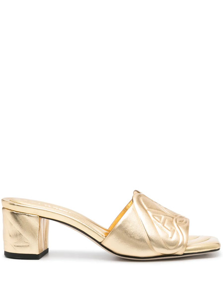  Alexander Mcqueen Seal Open-toe Sandals - Gold 