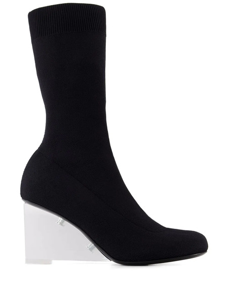  Alexander Mcqueen Shard 115mm Wedge Boots - Black 