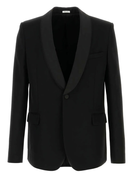  Alexander Mcqueen Shawl-lapels Wool Blazer - Black 