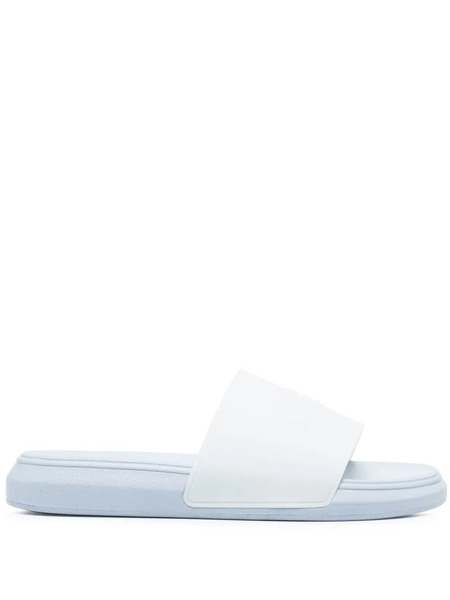  Alexander Mcqueen Single-strap Flat Slides - Blue 