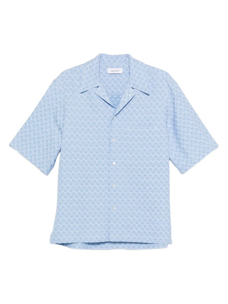  Alexander Mcqueen Skill-print Shirt - Blue 