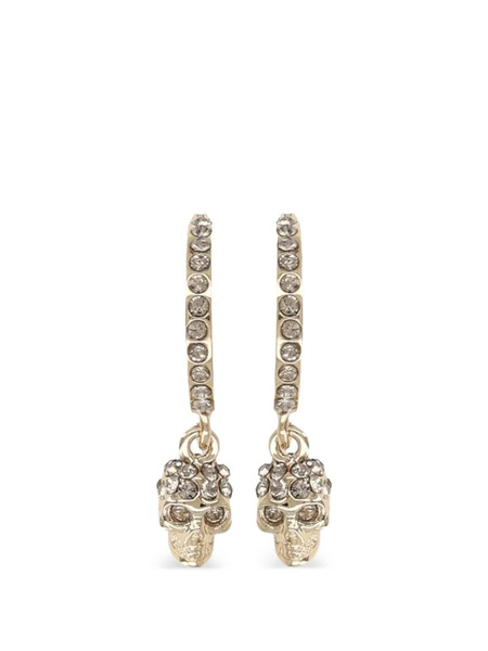  Alexander Mcqueen Skull Embellished Earrings - Gold 