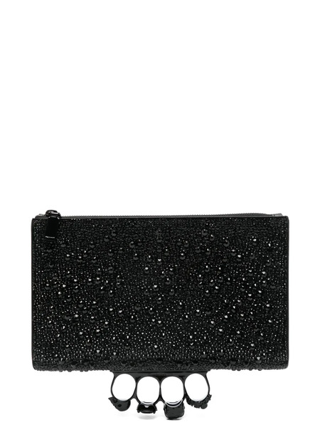  Alexander Mcqueen Skull Knuckle Clutch Bag - Black 